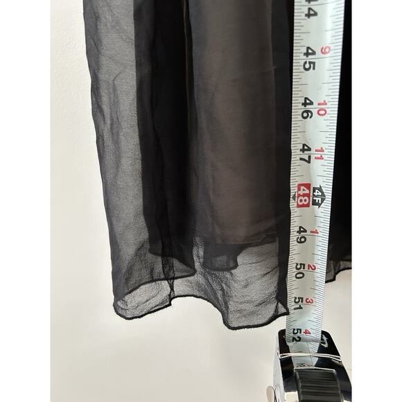 Y2K Babydoll Halter Dress Maxi Witchy Tiered Sequin BCBG Size 4 Black Whimsy - Picture 7 of 9